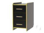 Тумба КЛ 9.3 (черный/желтый)