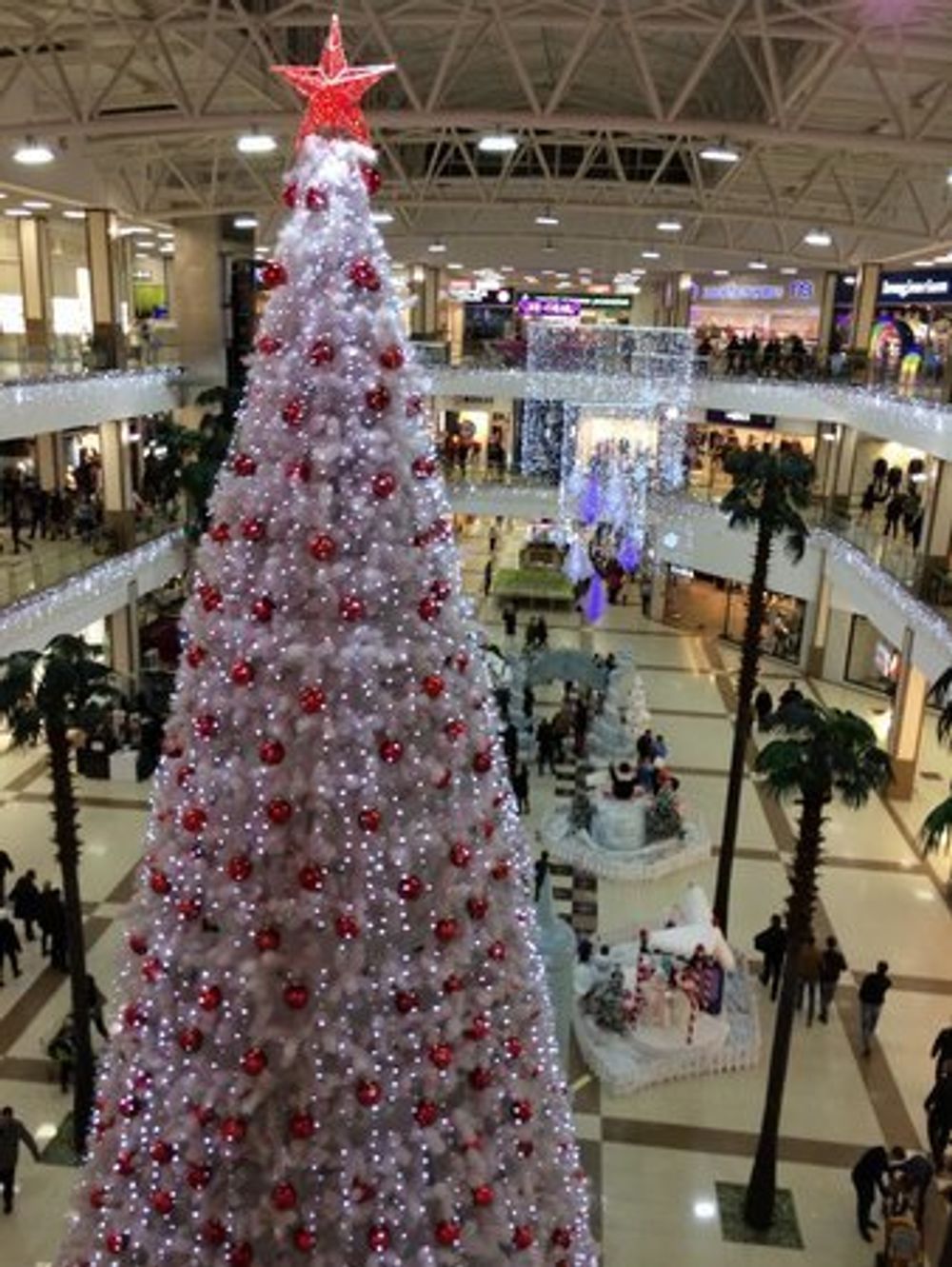 Уличная елка каркасная "Уральская белая сосна" (белая леска) 5 м