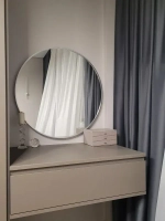 Зеркало круглое настенное в алюминиевой раме, 90 х 90 см