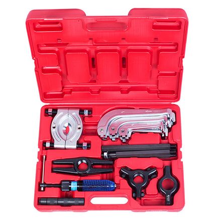 Цена на МАСТАК (104-19010C) Набор съемников подшипников с гидравлическим усилителем 10 т, кейс, 17 предметов