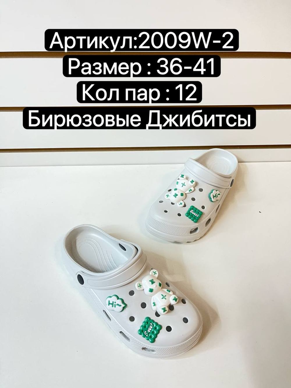 Сабо по 12 пар (36-41)р. 2009W-2