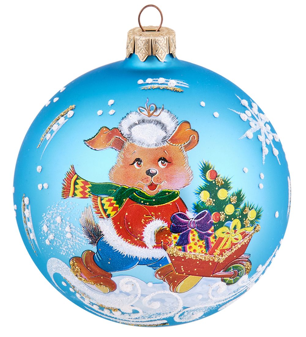 Элита НФШ-1689/4 Ел.украшение Шар «Собачка» 100 мм