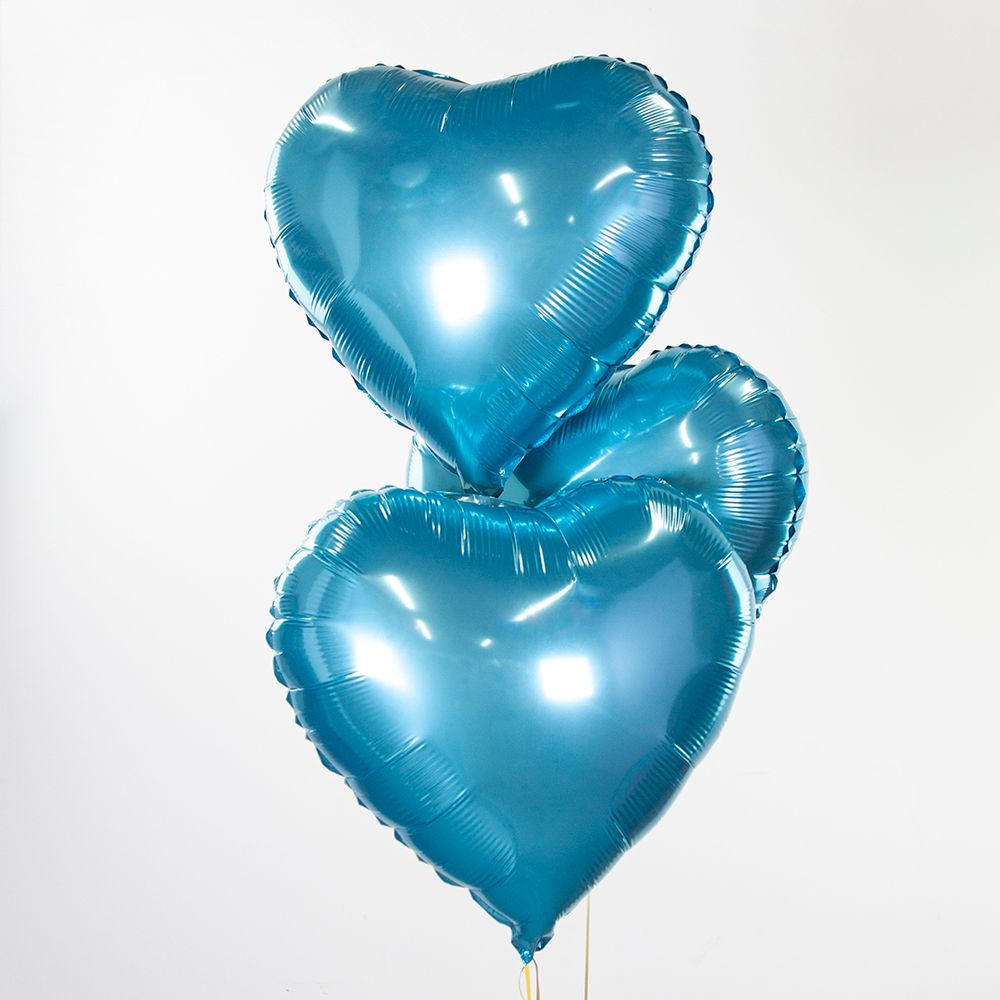 Шар (18"/46 см) Сердце, Светло-голубой 1 шт.