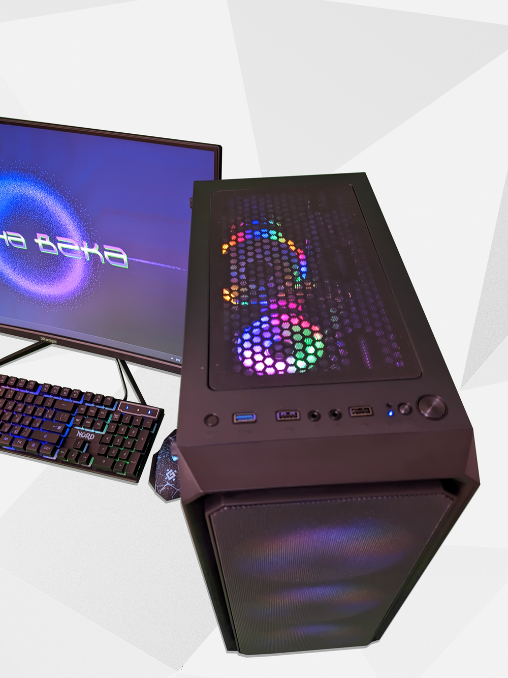 Basetech GFX03 c Монитором 27 дюймов / AMD RADEON RX 580 8GB / INTEL XEON 2650V4 / 32 RAM / 1TB