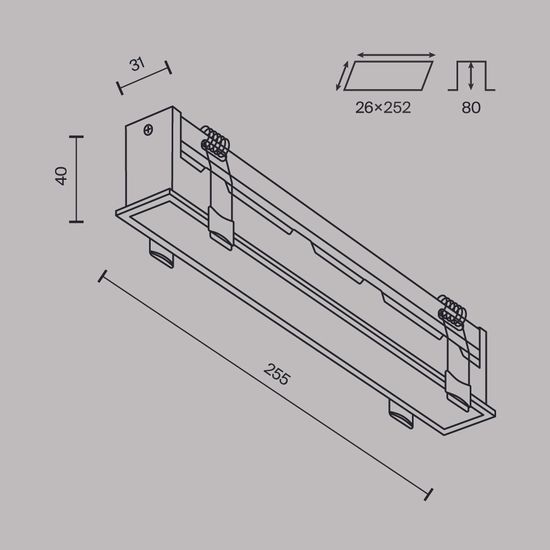 Встраиваемый светильник Technical DL066-20W3-6K-W