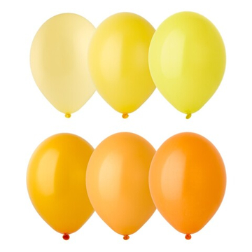 Латексные шары в желтой и оранжевой палитре «Пастель Экстра» в ассортименте