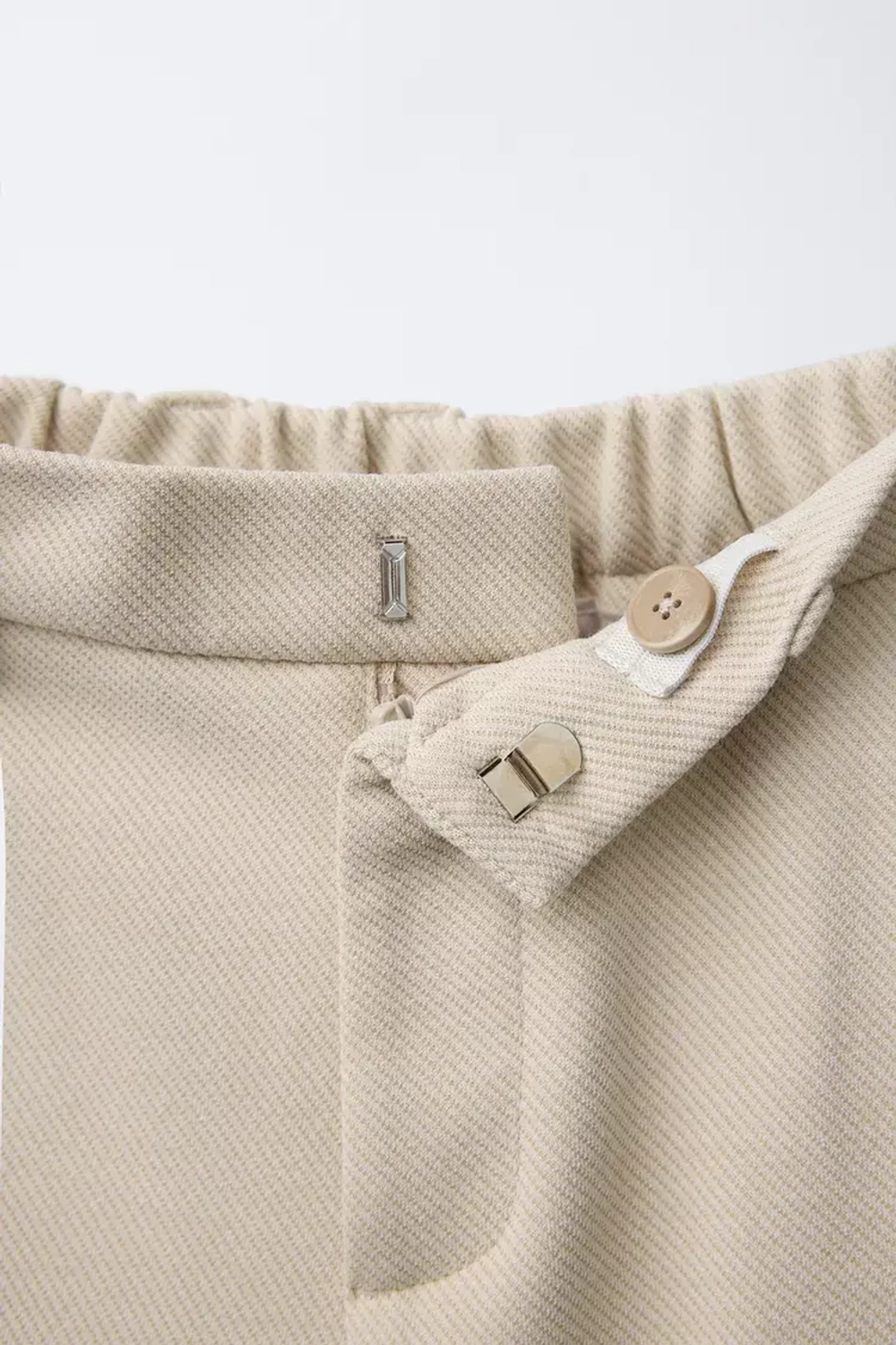 ZARA КОСТЮМНЫЕ БРЮКИ КОМФОРТНОЙ ПОСАДКИ, БЕЖЕВЫЙ