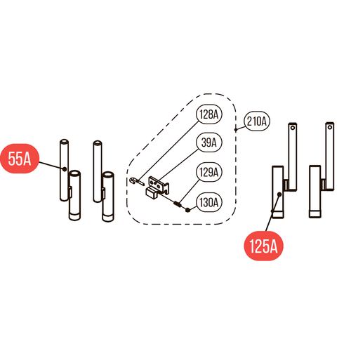 Комплект №10 для Hybest GSR40A (Комплект быстросъемных стволов x2 + фиксатор)