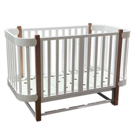 Кроватка детская Антел Solnyshko белый/бук продольный маятник