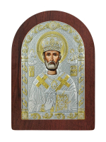 Николай Чудотворец, икона арочная, красное дерево 175х225