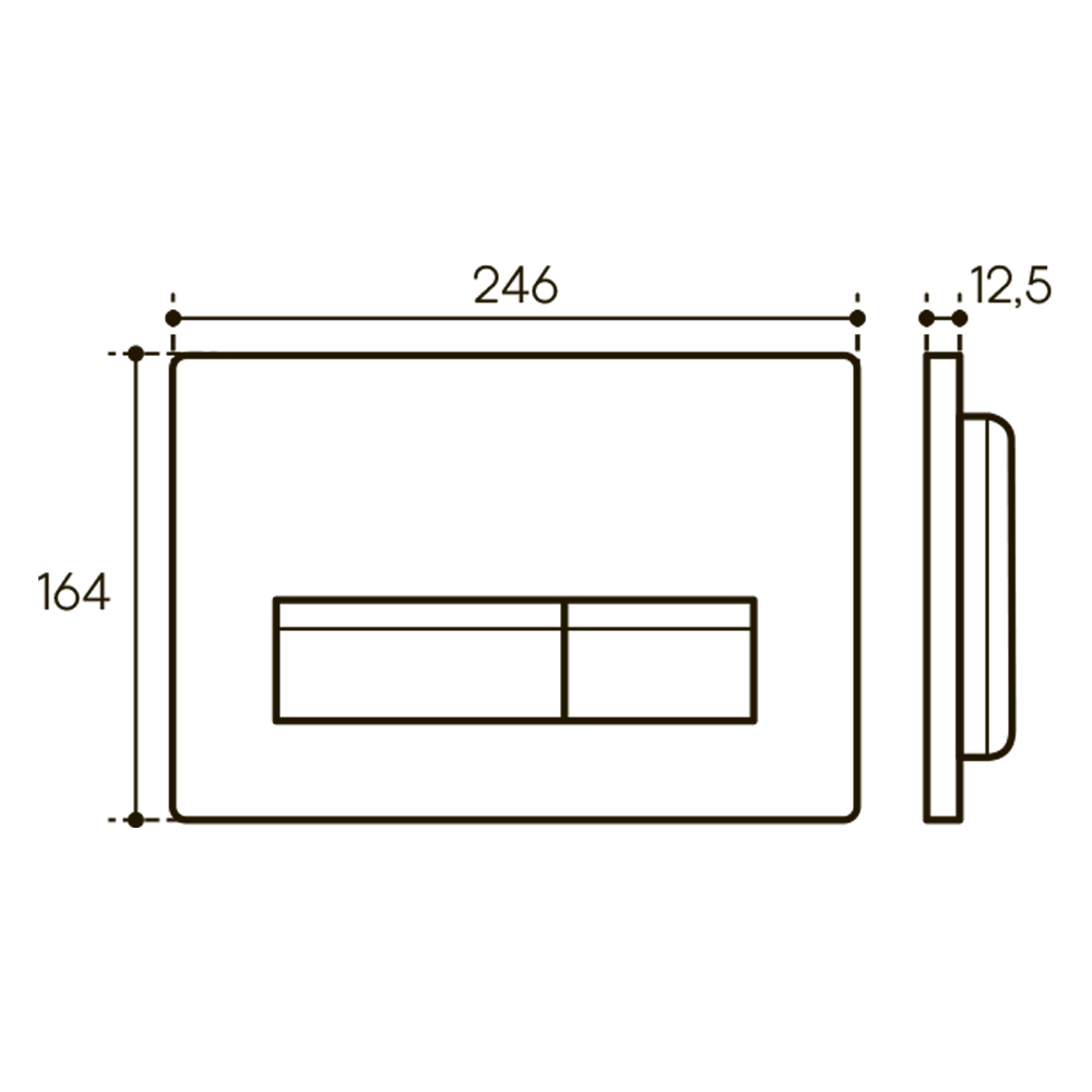 Комплет Aqueduto Tecnica Novo Инсталляция + панель смыва RETANGULO Novo хром + унитаз OVO Daily T