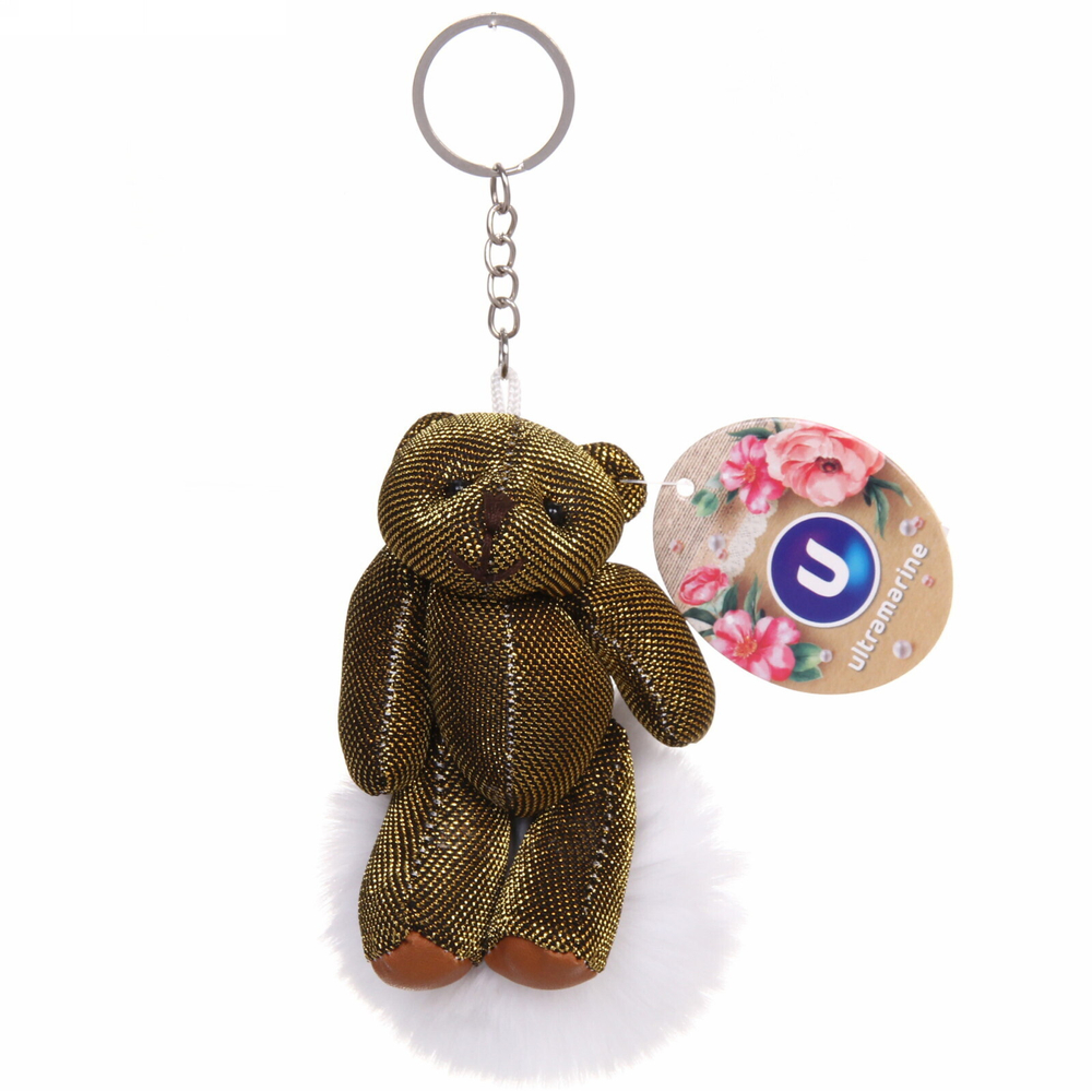 Брелок «Pom pom- Медвежонок Барни» микс 5 цветов, 12см