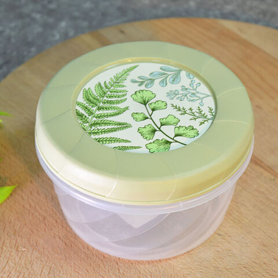 Банка для сыпучих 0,6л с завинчивающейся крышкой, с декором, зеленый