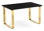 Керамический стол Woodville Селена 4 160х90 черный мрамор, золото