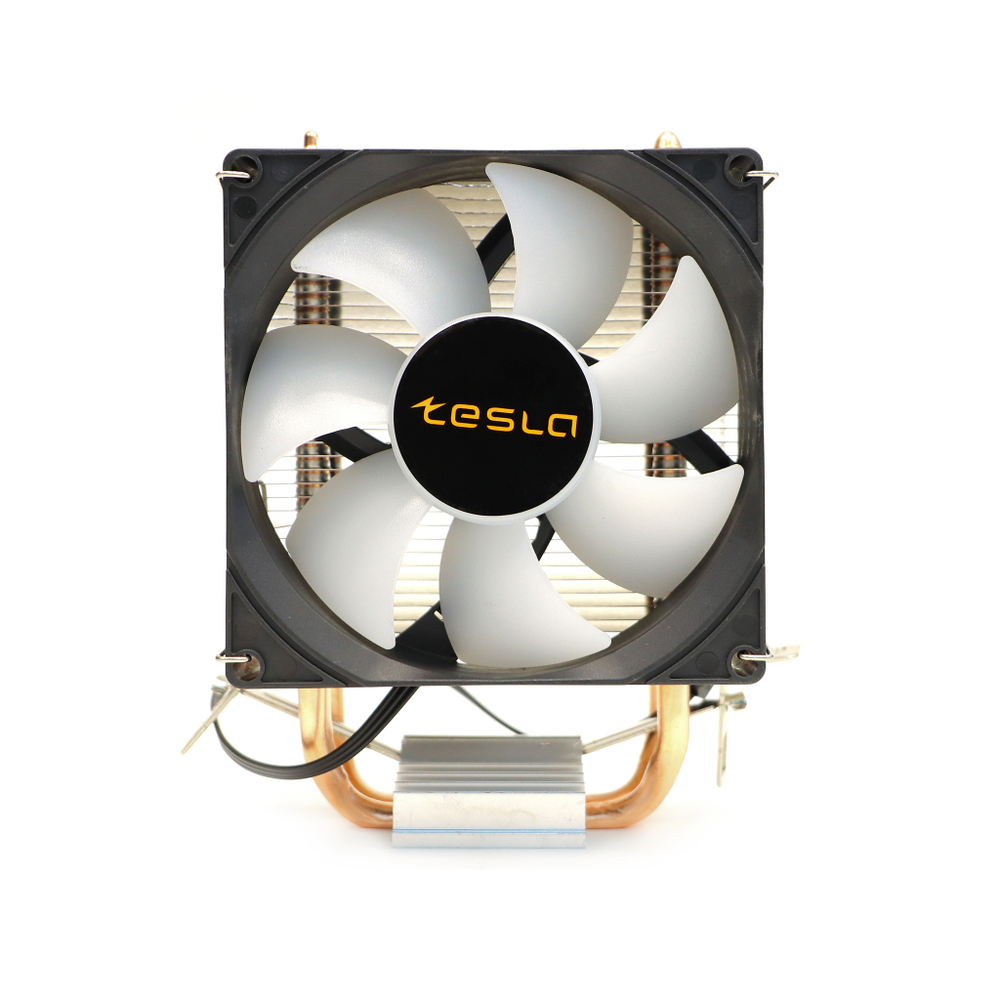 Кулер для CPU TESLA SHADOW 902, 1х92мм, 2400rpm, 3-pin, Al+Cu, серебристый-черный-белый, 52CFM, 23дБ, 2-PIPE(прямой контакт), TDP 110Вт, INTEL 1700/1200/115x/775/1366, AMD AM5/AM4/AM3(+)/AM2(+)/FM2(+)/FM1/754/940/939 (TSL-902-SD)