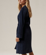 Женский халат Atlantic, 1 шт. в уп., хлопок, темно-синий, SZL-002