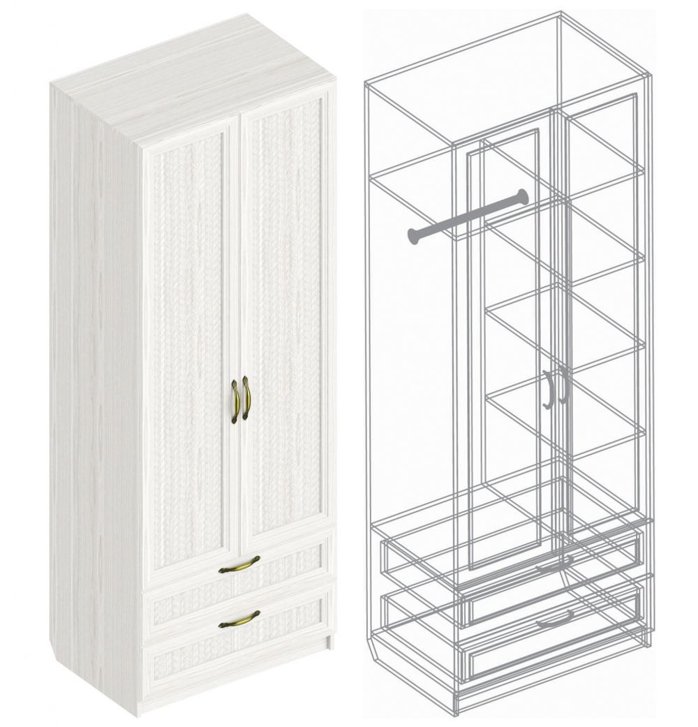 Детская "Александрия" №2 (бодега светлая), ЛДСП/МДФ, Велес