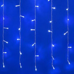 ULD-C1515-100-DTA WHITE IP20 Занавес светодиодный. 1.5х1.5м. 100 светодиодов. Белый свет. Провод прозрачный. TM Uniel