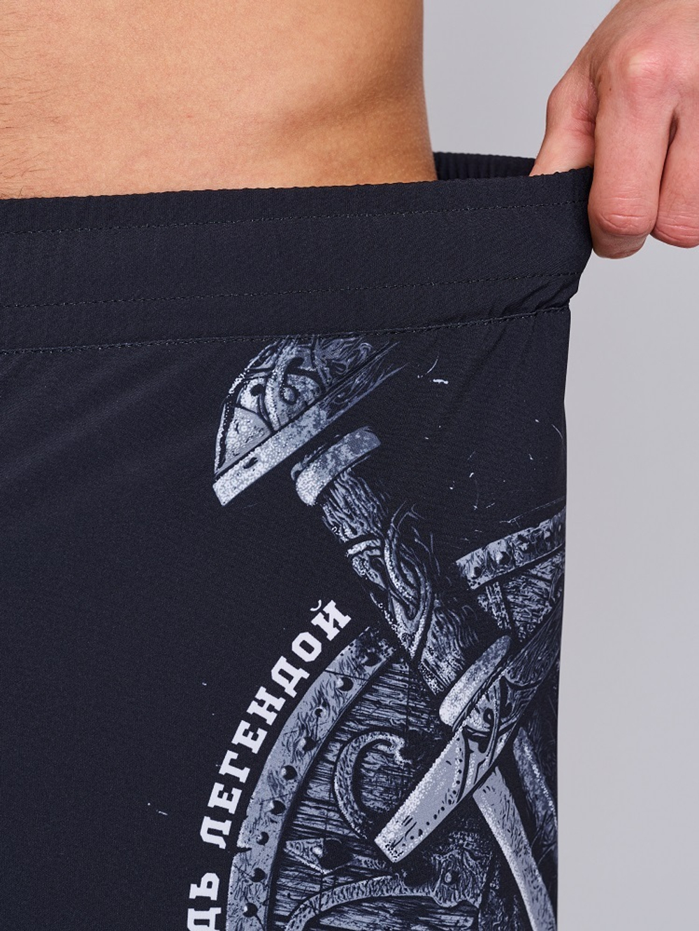 Шорты спортивные тренировочные Legenda Щит и Меч черный