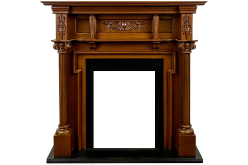 Каминокомплект Oxford - Орех с очагом Majestic FX Black