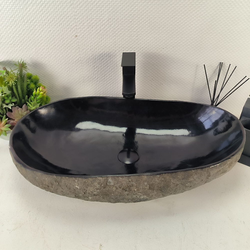 Раковина из речного камня RS-65050 68*38*15 0863