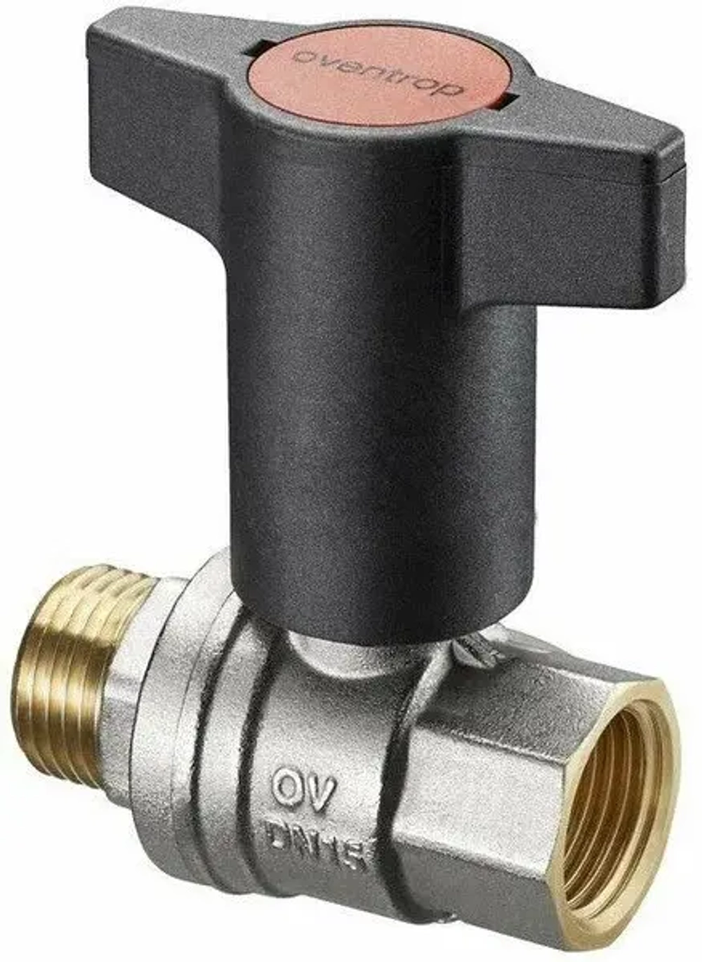 Кран шаровой Oventrop Optibal 1/2" внутренняя-наружная (бабочка)