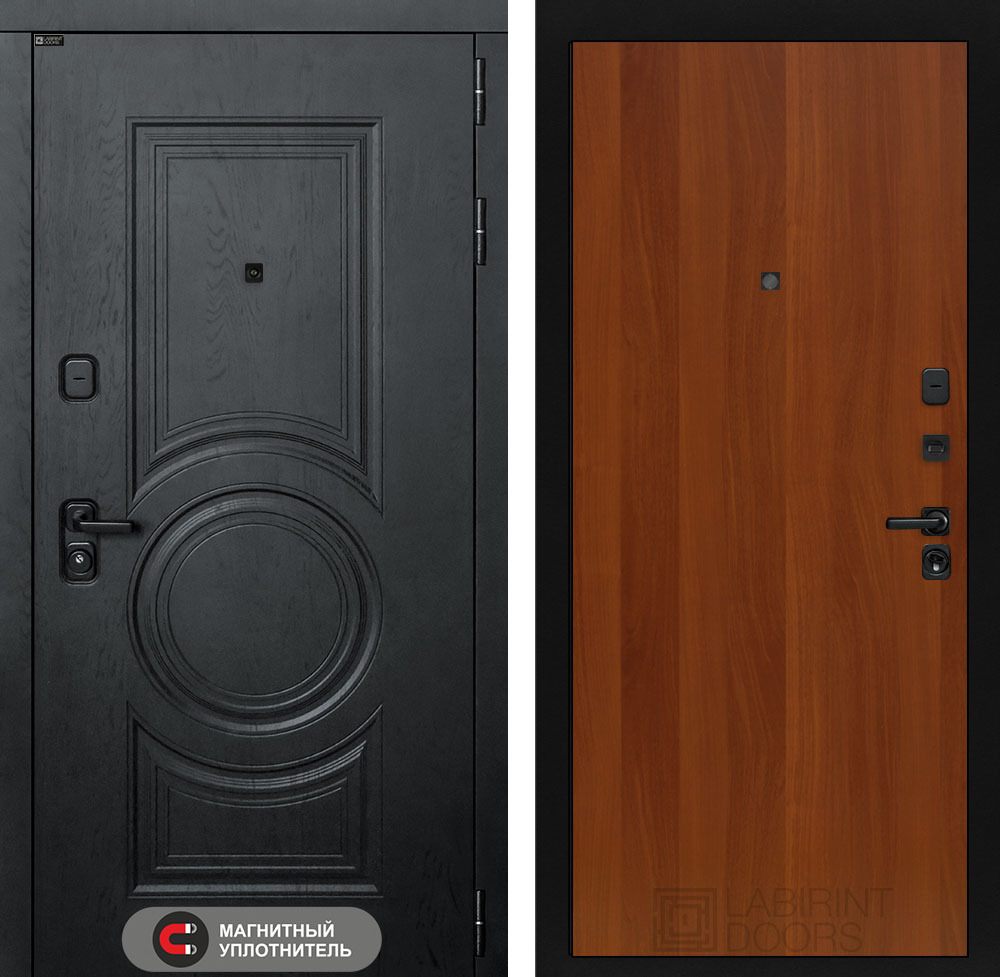 Дверь входная Лабиринт GRAND 05 Итальянский орех металлическая