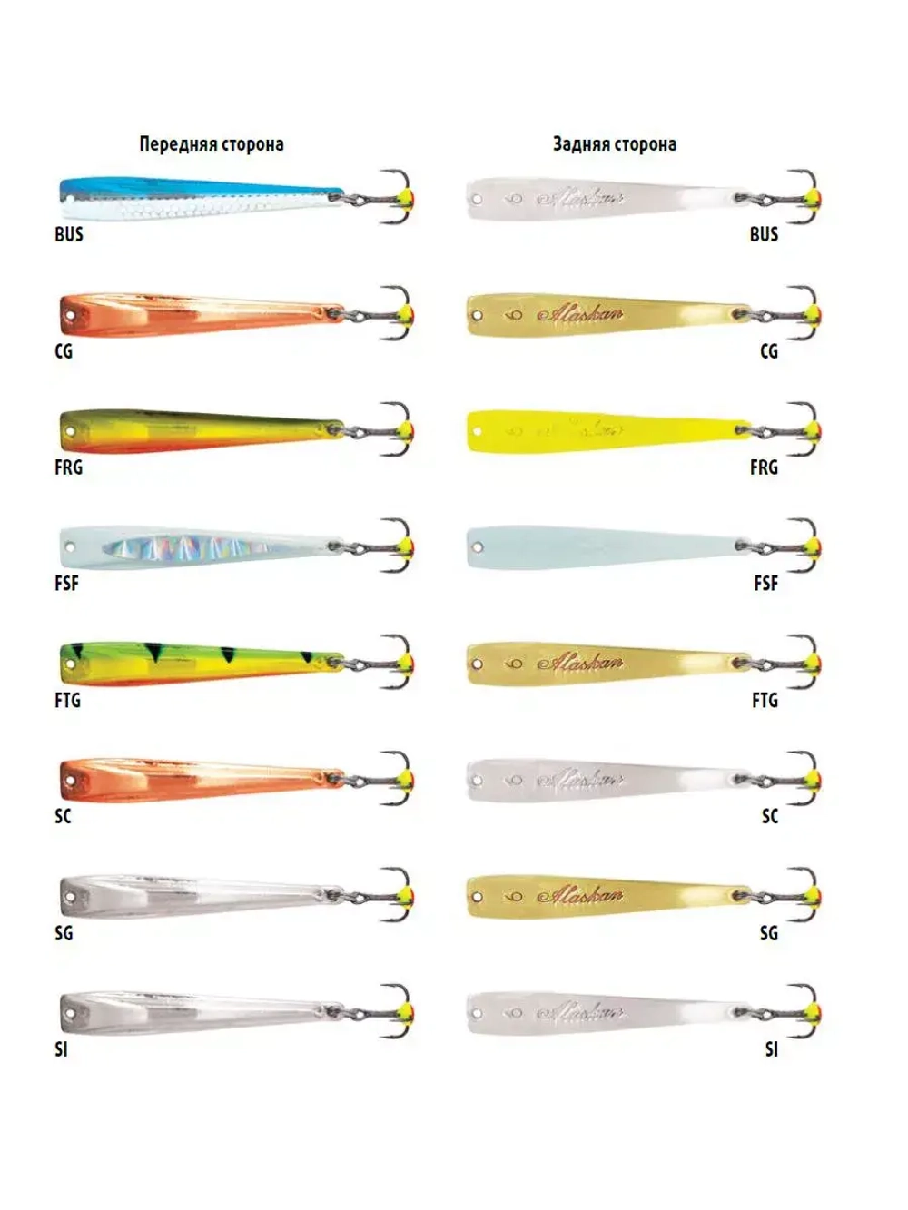 Блесна вертикальная Аляска-NW WAK080015FRG 1 штука