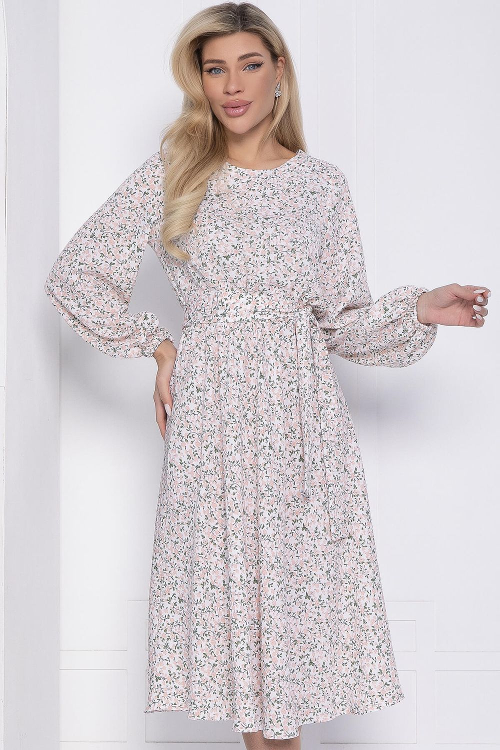 Платье Трепетная нежность (бело-розовое) П12455-8 LT Collection