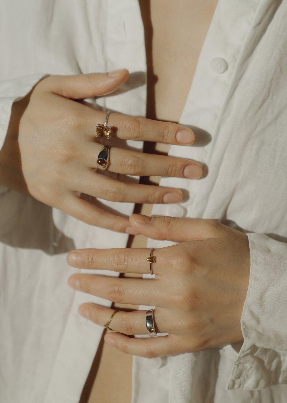 Кольцо Crystal Round с цитрином