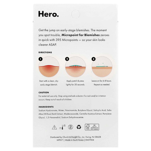 Hero Cosmetics, Mighty Patch, Micropoint для высыпаний, 8 патчей