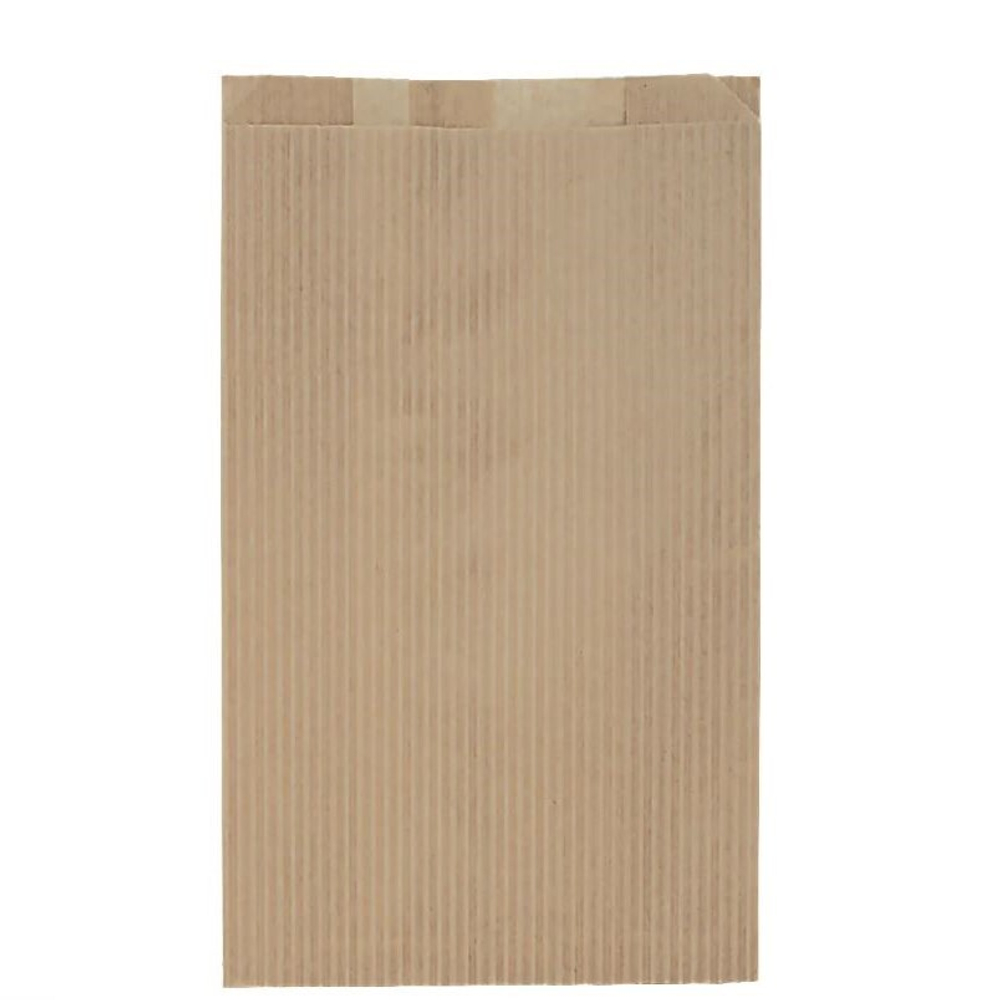 Пакет бумажный без ручки Крафт "Полоска" (350*200*100 мм)