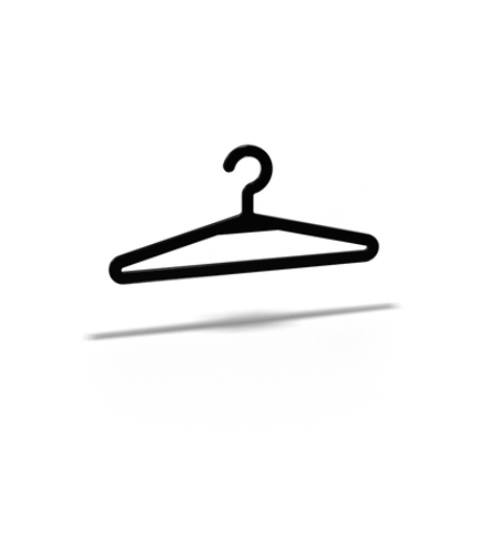 Вешалка-плечики RADIVAS для легкой одежды, разм. 44-46, черный  (1/105)