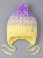 Шапка для девочки осенняя с завязками