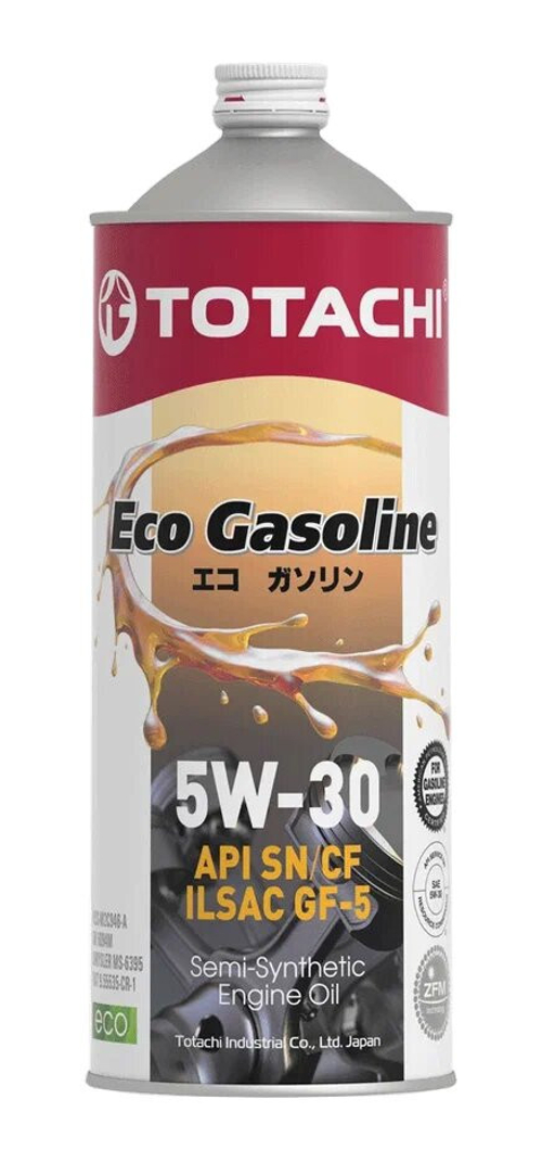 Масло моторное полусинтетическое TOTACHI Eco Gasoline  5W-30, SN/CF, 1 л