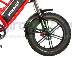 Электровелосипед Minako FOX-L 2.0 (48v/23Ah) Литые диски - Красный фото 8