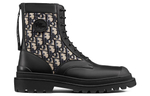 DIOR Explorer Short Combat Boots Men"s Black Beige