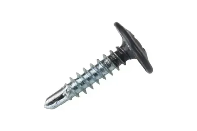 Саморез с прессшайбой 4,2х19 серый гранит RAL7024 со сверлом 100шт.