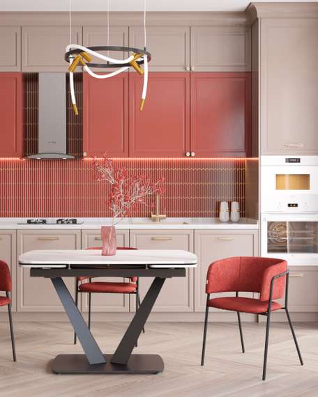 Кресло Нэлли New буклированный велюр терракотовый