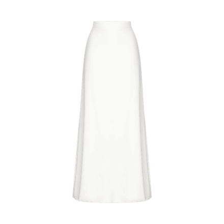 Юбка макси А-силуэта с декоративными пуговицами сзади из шёлка