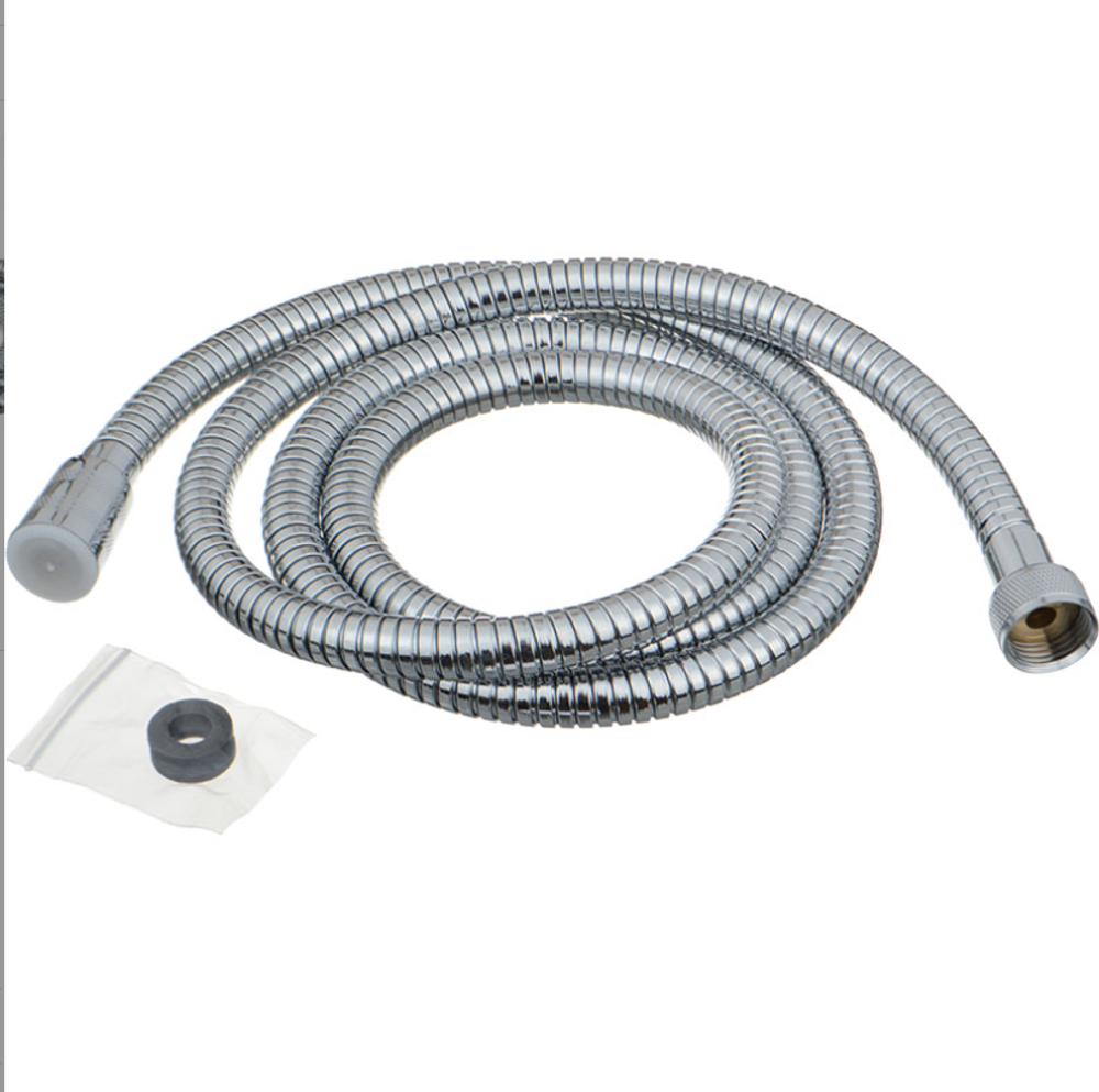 Шланг для душа 175 см с защитой от перекручивания ANTI-TWIST MKP34425BL нержавеющая сталь 2-й зажим растягивающийся Melodia della Vita