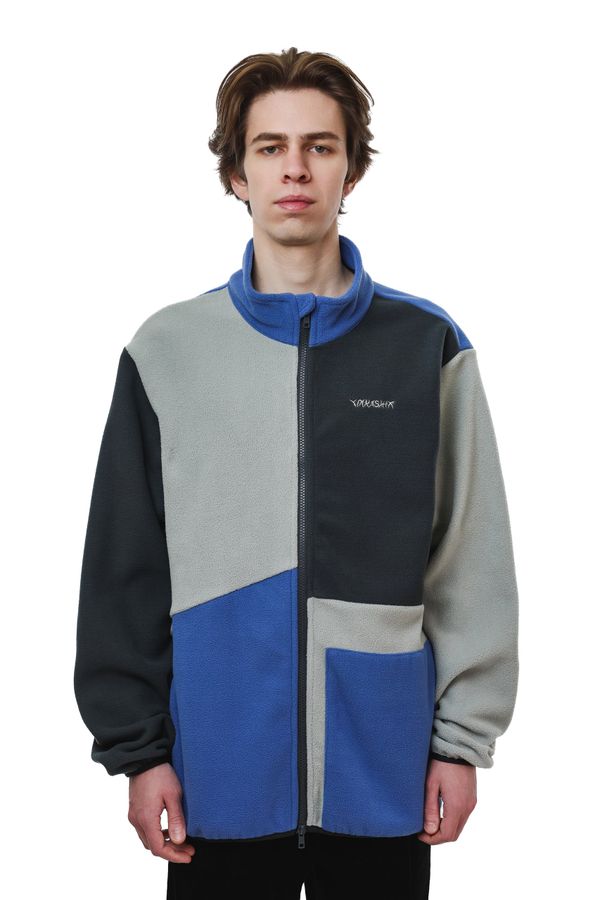 Толстовка Zip Colorblock Ranger синий/графитовый/серый - фото 3