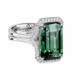 Кольцо с турмалином и бриллиантами, R0070-16/1