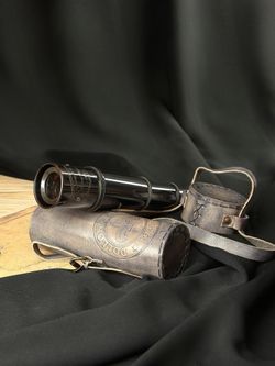 Nautical Подзорная труба в кожаном футляре