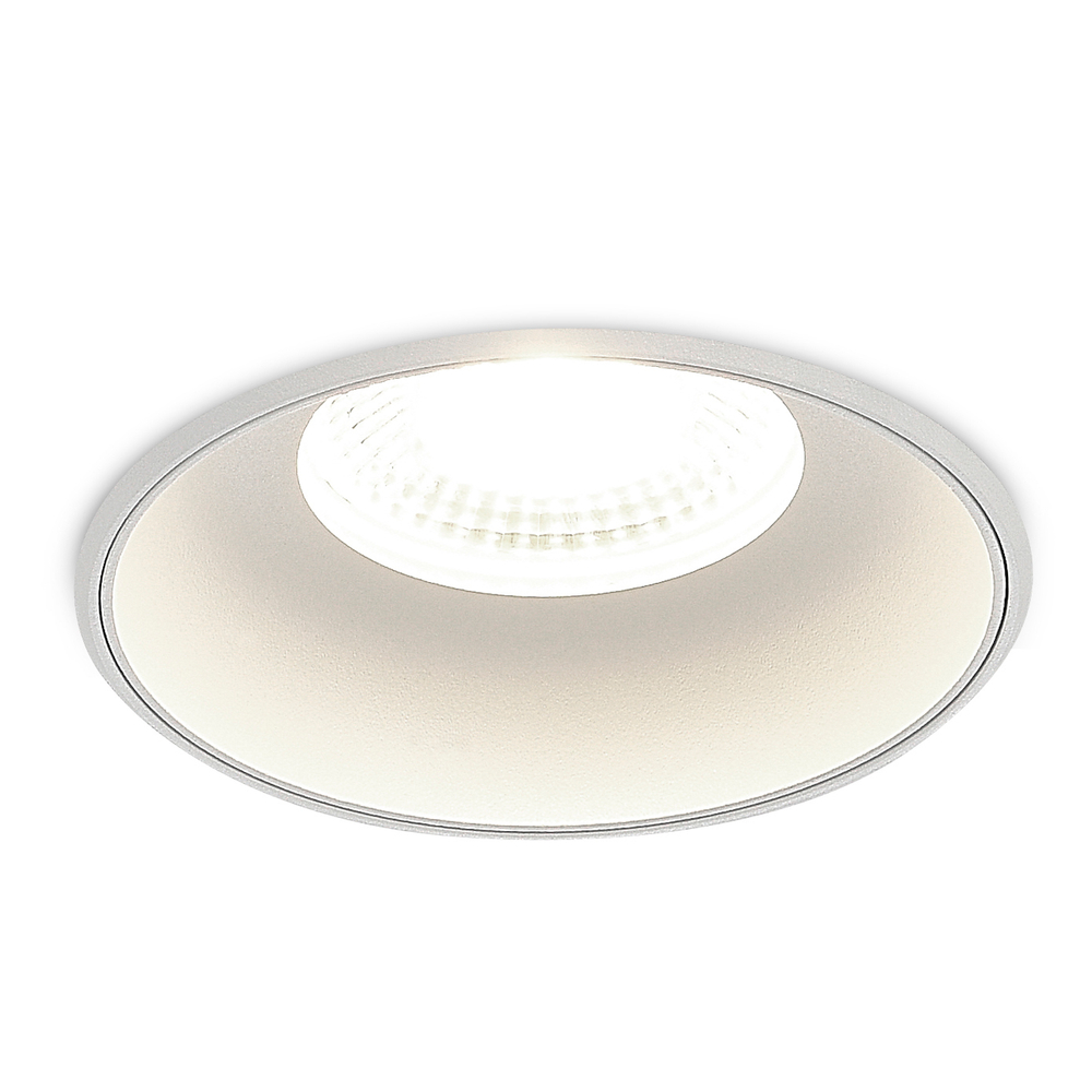 Светильник встраиваемый CRATER,  10W,  931Lm,  4000K,  D126хH40мм,  IP44,  белый