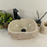 Раковина из мрамора Erozy Cream EM-65570 37*28*16 0868