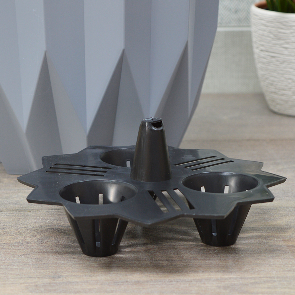 Кашпо Геометрия 5,8л, серый жемчуг