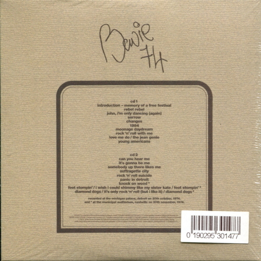 David Bowie / I’m Only Dancing (The Soul Tour 74)(Limited Edition)(2CD)