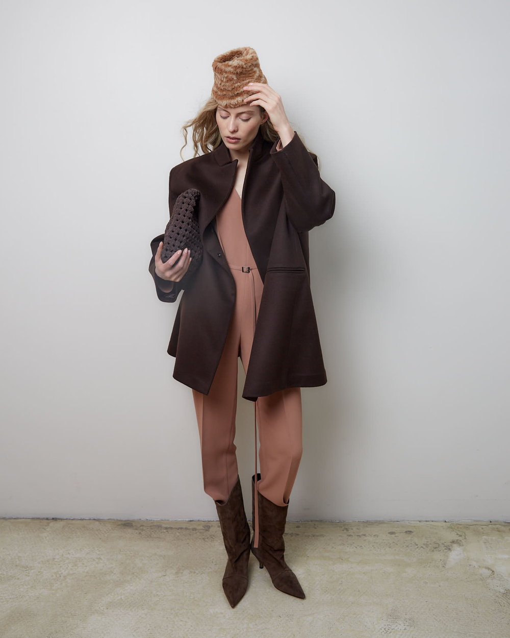 Комбинезон из вискозы Стелла Маккартни карамель