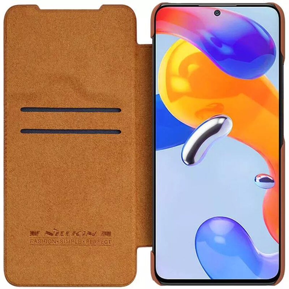 Кожаный чехол-книжка Nillkin Leather Qin для Xiaomi Redmi Note 11 Pro